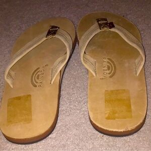 Rainbow mens Beige Flip Flops Sandals